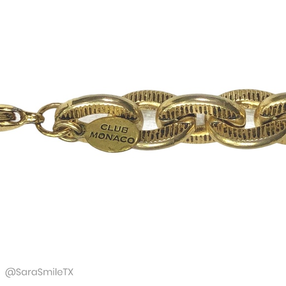 CLUB MONACO Chunky Gold Chain Link Necklace - Picture 5 of 11